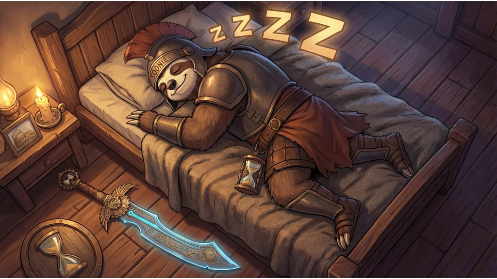 Click Soonie the sloth to earn points in the clicker game